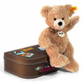 EAN 111471 Steiff plush Fynn Teddy bear in suitcase, beige