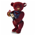 EAN 674037 Steiff alpaca Sommelier wine waiter Teddy bear, bordeaux