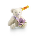 EAN 040191 Steiff mohair mini Teddy bear Crocus, white