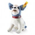 EAN 031441 Steiff plush Bully bulldog, white/blue
