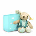 EAN 241024 Steiff plush My first Steiff dog with rustling foil in gift box, beige/petroleum blue