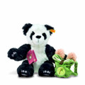 EAN 022173 Steiff plush around the world Lin globetrotting panda, white/black