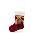 EAN 026751 Steiff mohair Teddy bear with Christmas stocking, russet