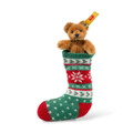 EAN 026775 Steiff mohair mini Teddy bear in sock, russet