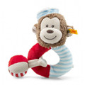 EAN 241482 Steiff plush Down by the Sea Sailor monkey grip toy with rattle, multicolored