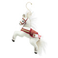 EAN 006920 Steiff cotton velvet Christmas horse ornament, white