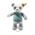 EAN 242380 Steiff organic cotton Gots Paco panda music box, grey/white/petroleum blue - Not available in the USA states OH, MA and  PA