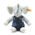 EAN 242403 Steiff organic cotton Gots Eliot elephant, grey/white/petroleum blue - Not available in the USA states OH, MA and  PA