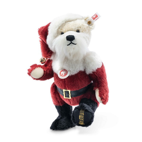 Steiff mohair classic Santa Teddy bear, white EAN 006029