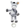 EAN 242496 Steiff plush soft cuddly friends Dinkie donkey music box, gray blue