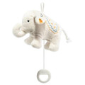 EAN 242540 Steiff plush soft cuddly little friends elephant music box, white
