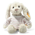 EAN 080975 Steiff plush soft cuddly friends Hoppie rabbit with T-shirt, light gray