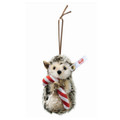 EAN 007491 Steiff mohair hedgehog ornament, brown/beige