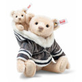 EAN 007569 Steiff mohair mama Teddy bear with baby, blond