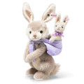 EAN 005954 Steiff mohair Easter rabbit set, gray/light gray