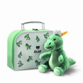 EAN 067280 Steiff plush soft cuddly friends Joshi baby T-Rex in suitcase, light green