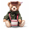 EAN 005909 Steiff mohair little drummer boy Teddy bear with music-box, cinnamon