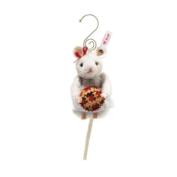 Steiff Mozart Ornament ぬいぐるみ 9cm EAN 005886 Steiff wool plush Christmas bakery mouse ornament light