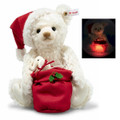 EAN 005879 Steiff mohair Santa Teddy bear with light, white