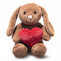 EAN 081118 Steiff plush soft cuddly friends Hoppie rabbit love, brown