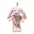 EAN 112768 Steiff plush soft cuddly friends Hoppie rabbit keyring, pale pink