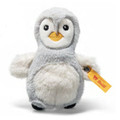 EAN 242830 Steiff plush Lio penguin grip toy with rattle, light gray/white