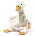 EAN 242861 Steiff plush Gilda goose security blanket, white