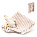 EAN 242960 Steiff plush Gilda goose grip toy with rattle and burp cloth gift set, multicolored