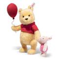 EAN 356438 Steiff mohair Disney Winnie the Pooh & Piglet anniversary set, blond/pink