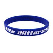 Fight Illiteracy silicone wristband, with a twist