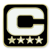 Black Captain 'C' Lapel Pin - 1 Gold Star