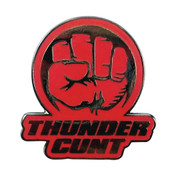Thunder Cunt Fist pin - Red - PMS 186