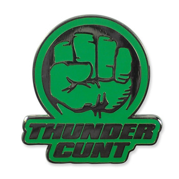 Thunder Cunt Fist pin - Green - PMS 355