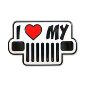 I Love My Jeep - Square Lights lapel pin