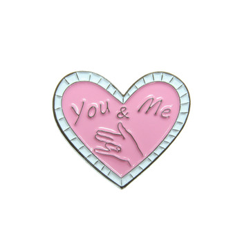You Me And Shocker Lapel Pin PMS 477 dyed soft enamel