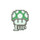 Mario - 1Up Lapel Pin Hard Enamel Black Nickel