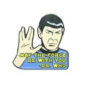 May the Force Be With You Spock Lapel Pin black dyed metal plating soft enamel