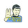 May the Force Be With You Spock Lapel Pin black dyed metal plating soft enamel