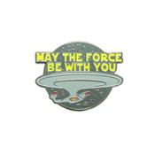 May The Force Be With You Enterprise Lapel Pin hard enamel black nickel