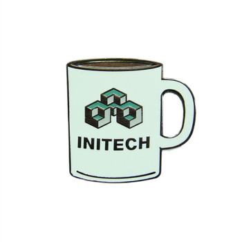Office Space - Initech Mug Lapel Pin Hard Enamel Black Nickel