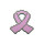 8-Bit Cancer Awareness Ribbon Lapel Pin Hard Enamel Black Nickel