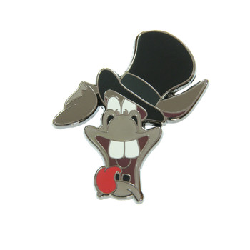 Asshat Donkey Tophat Lapel Pin Hard Enamel Black Nickel