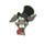Asshat Donkey Tophat Lapel Pin Hard Enamel Black Nickel