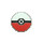 8-Bit Poke Ball Lapel Pin Hard Enamel Black Nickel
