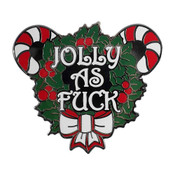 Jolly as Fuck Lapel Pin Hard Enamel Black Nickel