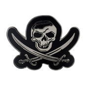 Jolly Roger Lapel Pin Hard Enamel Silver