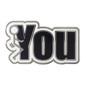 Fuck You Lapel Pin Hard Enamel Silver