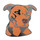 Dog - Pit Bull - Red Lapel Pin Hard Enamel Black Nickel