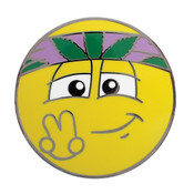 Smiley Peace Hippy Lapel Pin Hard Enamel Black Nickel