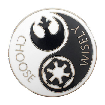 Star Wars Choose Wisely Lapel Pin Hard Enamel Silver